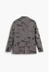 SCRIPT JACKET - blk white